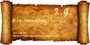 Kis Georgina névjegykártya