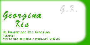 georgina kis business card